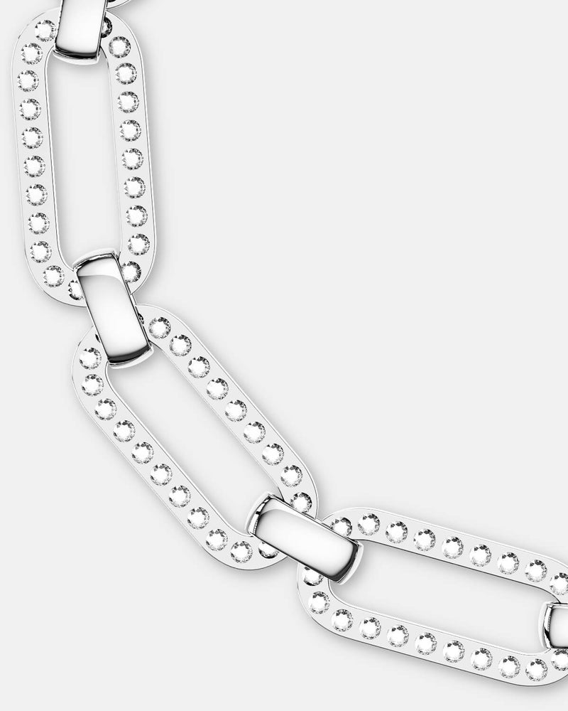  A polished stainless steel chain in silver from Waldor & Co. One size. The model is Ideal Chain Polished